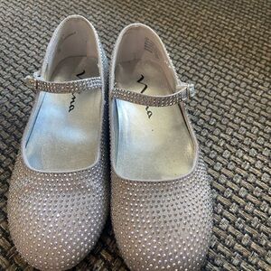Nina Silver Sparkle Kids Dress Shoes